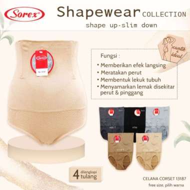 CD KORSET 13187 ATAU 13188 CELANA DALAM CORSET PELANGSING PERUT FREE SIZE