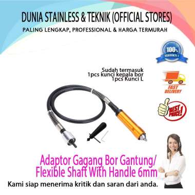 Adaptor Kabel Bor Gantung /Flexible Shaft with Handle 6mm