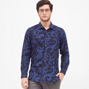 Odza Slim Fit Kemeja Batik Lengan Panjang Pria [LS1312B]