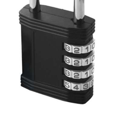 Krisbow Gembok 4 Kombinasi Kunci Pengaman 4 Kode - Hitam