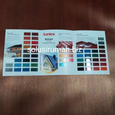 KATALOG CAT GENTENG SANLEX RUFCOAT KARTU WARNA COLOR CARD COLOUR CATAL