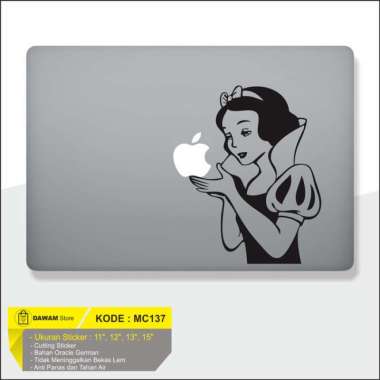 Sticker Macbook dan Laptop Murah Snow White
