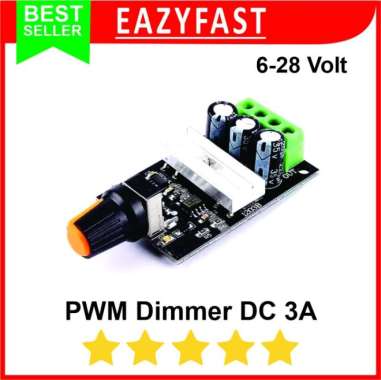 Dimmer DC PWM Motor Speed Controller Dimer Pengatur Lampu LED 3A 80W