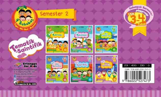 PAKET SERI 4SAHABAT TEMATIK SAINTIFIK DI KEL BERMAIN SMT.2