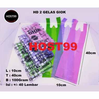 Kantong Plastik Kresek HD Gelas OZ Warna 1Cup / 2Cup