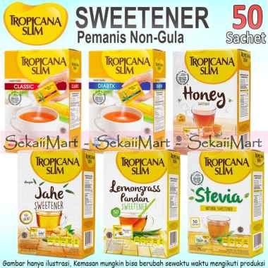 Promo Harga Tropicana Slim Sweetener Diabtx 50 pcs - Blibli