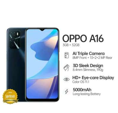 OPPO A16 RAM 3/32GB Crystal Black
