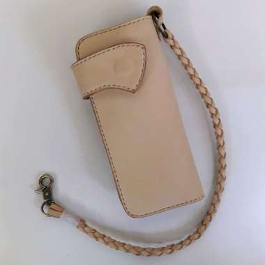 Dompet Kulit Vegtan Handmade Dilengkapi Tali Kulit Anyam