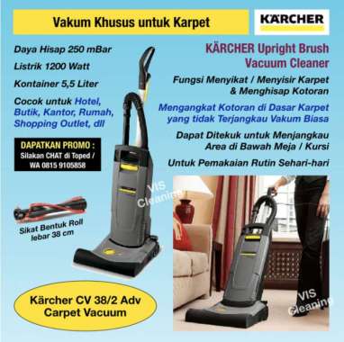 Carpet Vacuum Karcher CV 38/2 Adv ( Vakum Khusus Karpet )