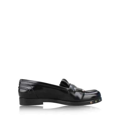 Lanvin Black Fringed Loafer Flats 37