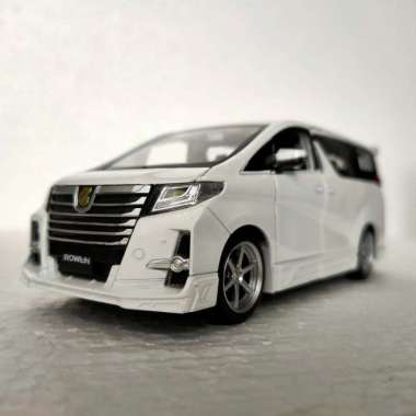 Multihomeware MINIATUR PAJANGAN MOBIL Diecast 1:32 Alphard metalic White Rowen miniatur Alphard