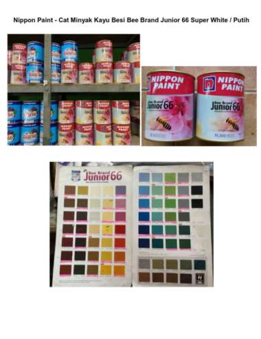 cat nippon paint bee brand junior 66 cat minyak dan kayu