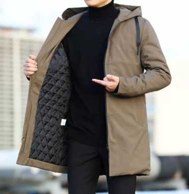 BRAND FASHION- Jaket pria musim dingin long coat/ jaket mantel/ blazer/ jaket pria/ jaket/ Cream XXL