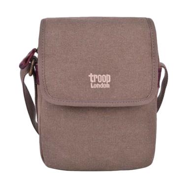 Troop LONDON Canvas Shoulder Bag Tas Selempang Pria- Brown