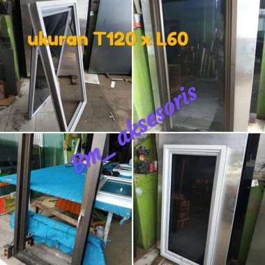 jendela aluminium 60x120 bovenli casement murah promo Jungkit,riben Hitam