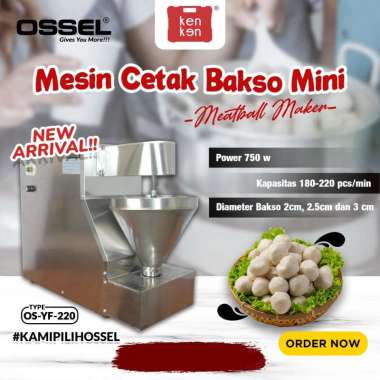 Mesin Cetak Bakso Ossel OS-YF-220 Mesin Pencetak Baso Pentol Cilok