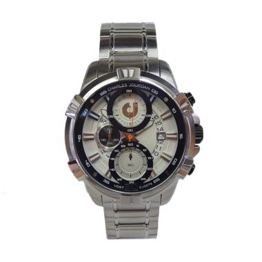 Charles Jourdan Chronograph Jam Tangan Pria [CJ1075- 1] Silver