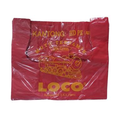 Loco HDPE 40 Kantong Plastik - Merah 003 Red
