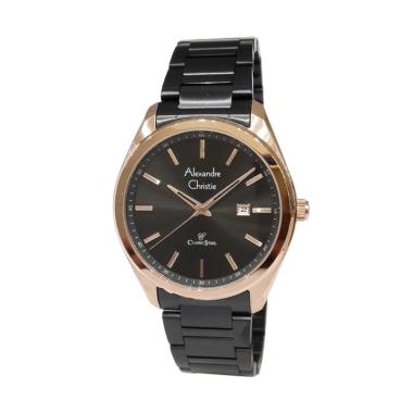 Alexandre Christie Classic Steel Jam Tangan Pria [8591MDB] Black - Rose Gold