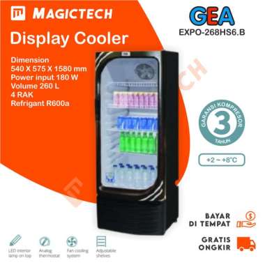 SHOWCASE 4 RAK GEA EXPO-268HS / EXPO-268 / EXPO-268HS6.B - 260 LITER