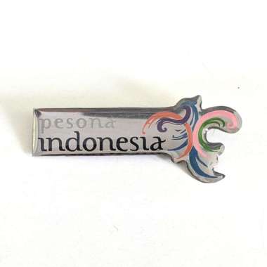 Mulyocreative Pin Pesona Indonesia – Pin Logo Pesona Indonesia Lapis Fiber [3 pcs]