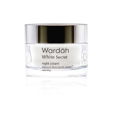 Wardah White Secret Night Cream - Cream Malam Pemutih Wajah / Krim Malam Pencerah Wajah Glowing Mele