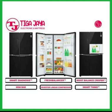 LG GC-C247UGUV KULKAS SIDE BY SIDE GCC247UGUV BLACK BLACK