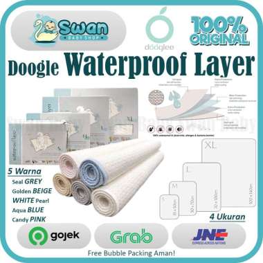 Dooglee Waterproof Layer / Perlak Bayi Premium - Size L Steel Grey