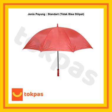 Payung Golf Jumbo Polos Tanpa Sarung Payung Standard Merah
