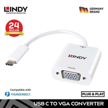 LINDY 43242 Converter Type C to VGA LINDY USB 3.2 1080p Adapter