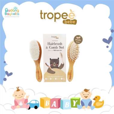 Tropee Bebe - Sisir Bamboo / Sisir Anak Brush & Comb Set