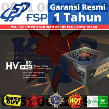 POWER SUPPLY FSP HV PRO 550 Watt 85 - PSU FSP HV PRO 550W 85 Plus Bronze