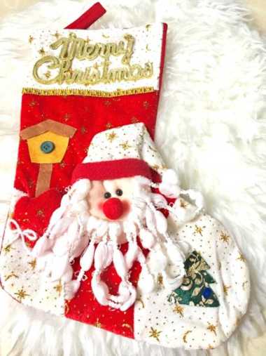 KAOS KAKI GANTUNGAN KADO NATAL MERRY CHRISTMAS SOCK HADIAH KADO - Snowman Santa