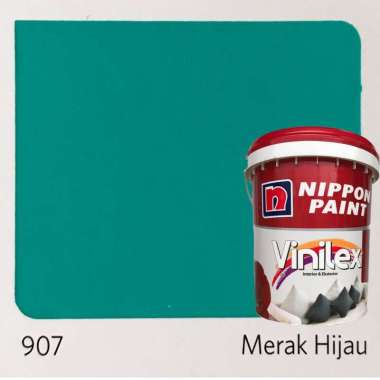 Cat Tembok Interior dan Eksterior Vinilex 5000 Nippon Paint 25kg Plus Paking Kayu Merah Hijau 907