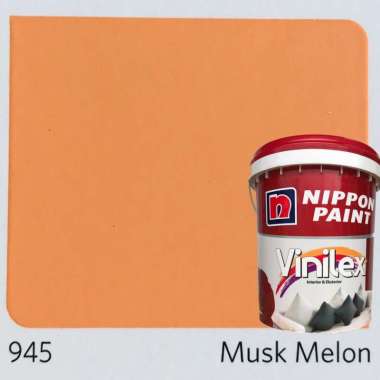 Cat Tembok Interior dan Eksterior Vinilex 5000 Nippon Paint 25kg Plus Paking Kayu Musk Melon 945