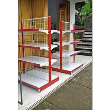 Rak Gondola Supermarket Double T 120 4 Susun