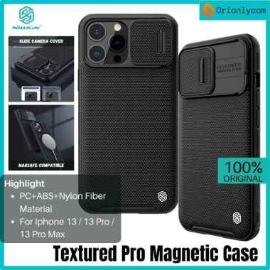 Case Iphone 13 / 13 Pro / 13 Pro Max MagSafe NILLKIN Textured Pro Magnetic Casing Iphone 13 Pro Blac