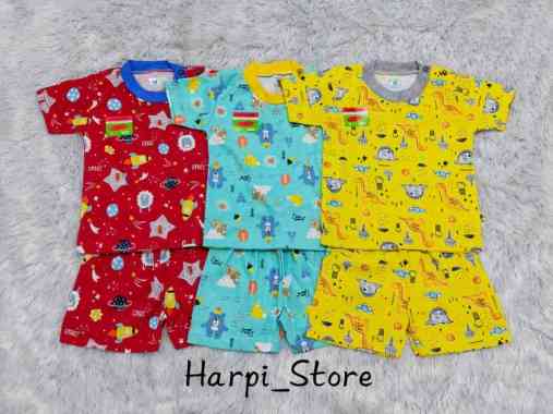 Setelan Baju Pendek Oblong Anak 3-18 bulan SNI Merek Uscita Uscita PDO kuning