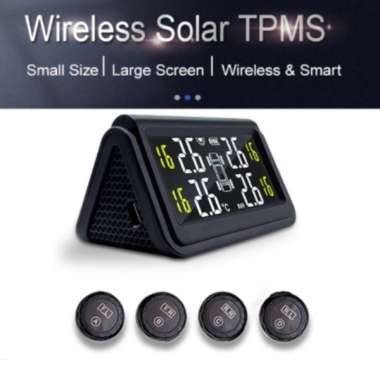 Solar TPMS Large Screen Tire Pressure Pengukur Tekanan Angin Ban Mobil ORIGINAL 100 % Multicolor