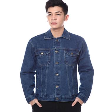 2Nd RED Jeans Model Basic Jaket Pria - Biru [191802] L Biru
