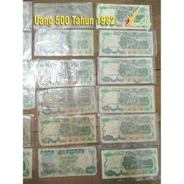 Uang Kuno 500 Rupiah 1982 /Uang Kertas Mahar /Bunga Bangkai Circulated Clean
