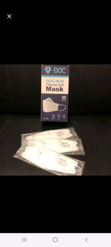 MASKER DEWASA KF94 DOC NFW PUTIH 4ply EARLOOP 3D KOREAN MASK SINGLE PACK-25pcs/box KF DOC DARK GREEN
