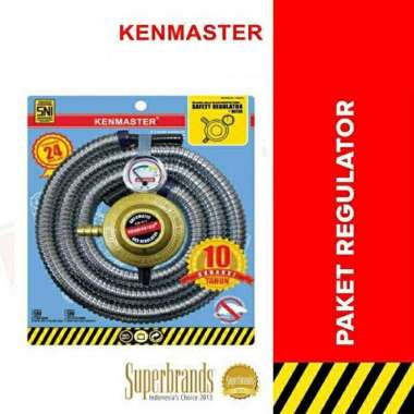 Kenmaster Paket Regulator Meter Selang Gas ORIGINAL 100 % Multicolor
