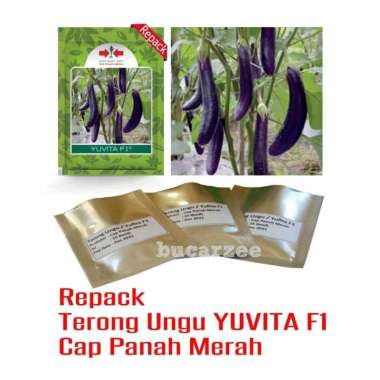 Benih Terong Ungu YUVITA F1. Isi 25 Benih. Cap Panah Merah. Repack