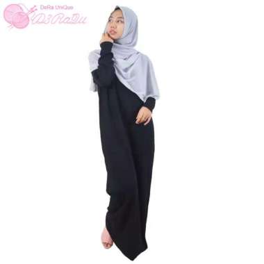 DeRa UniQue Medari Long Dress Premium Rajut / Dress Wanita Rajut Hitam