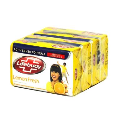 Promo Harga Lifebuoy Bar Soap Lemon Fresh per 4 pcs 60 gr - Blibli