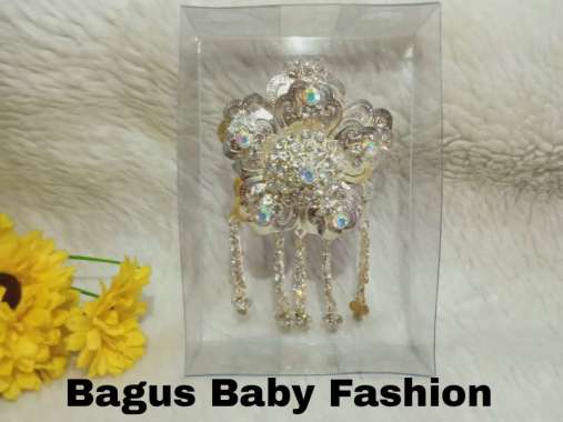 Bros Wanita Bunga Melati Cantik Hiasan Kebaya Silver