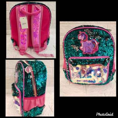 Tas Ransel Impor Tk/ Tas Usap Sequin Model Sisik Ikan  Unicorn