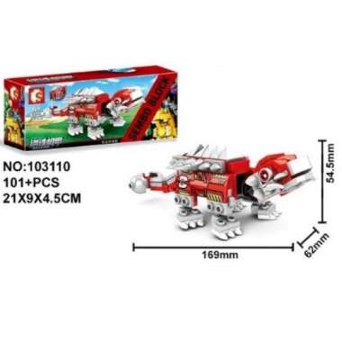 Sembo Block 103110 Transformers 6In1 Dinosaurus Mecha Of STEEL 103110