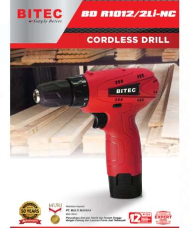 Mesin Bor Torsi Baterai Bitec BD R 1012/12LI-NC Cordless Drill